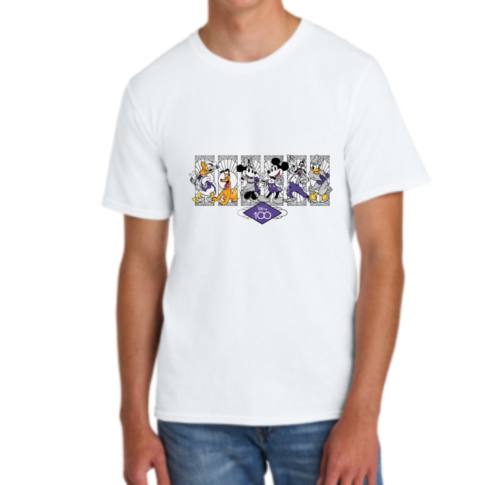 White Disney 100 Anniversary Graphic T-shirt - NEW